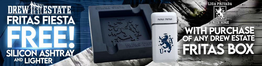 FREE Drew Estate Papas Fritas Ashtray and Lighter